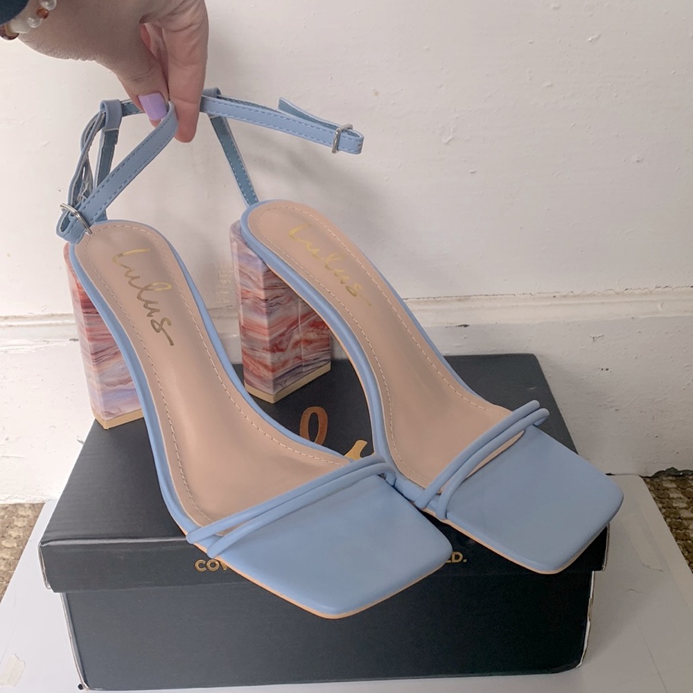 Lulus square toe strappy sandals